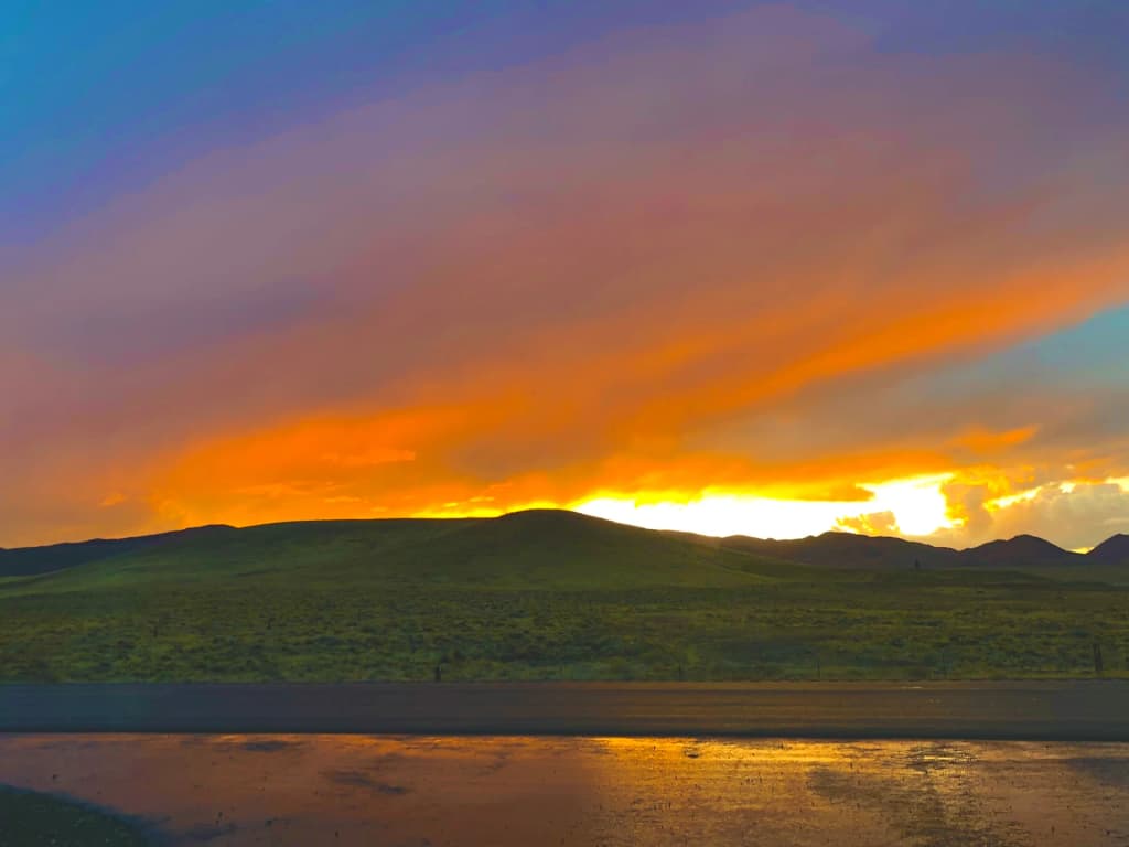 Black Rock Desert sunrise and dust