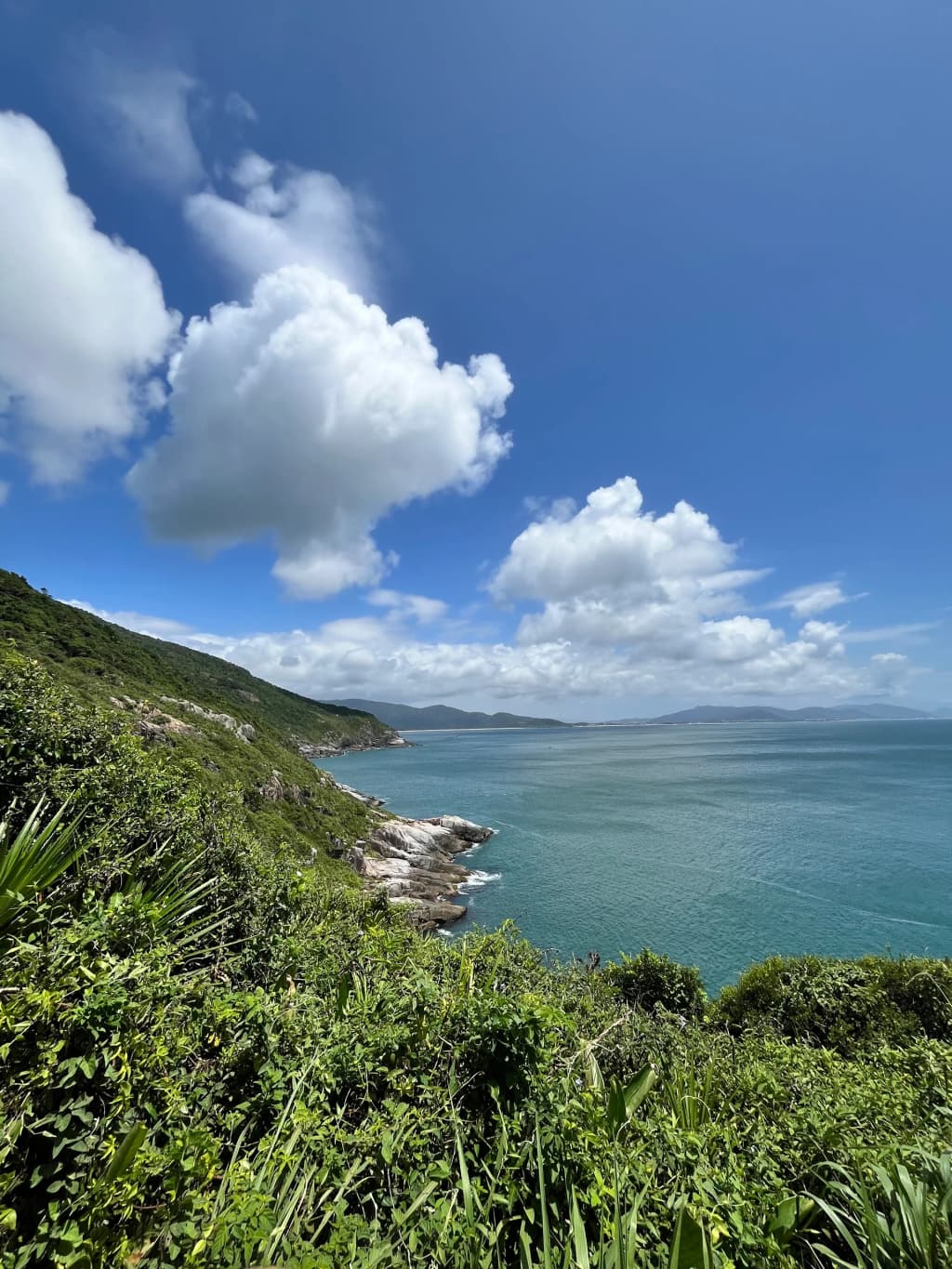 Costa da Lagoa waterfall, lush forest and water