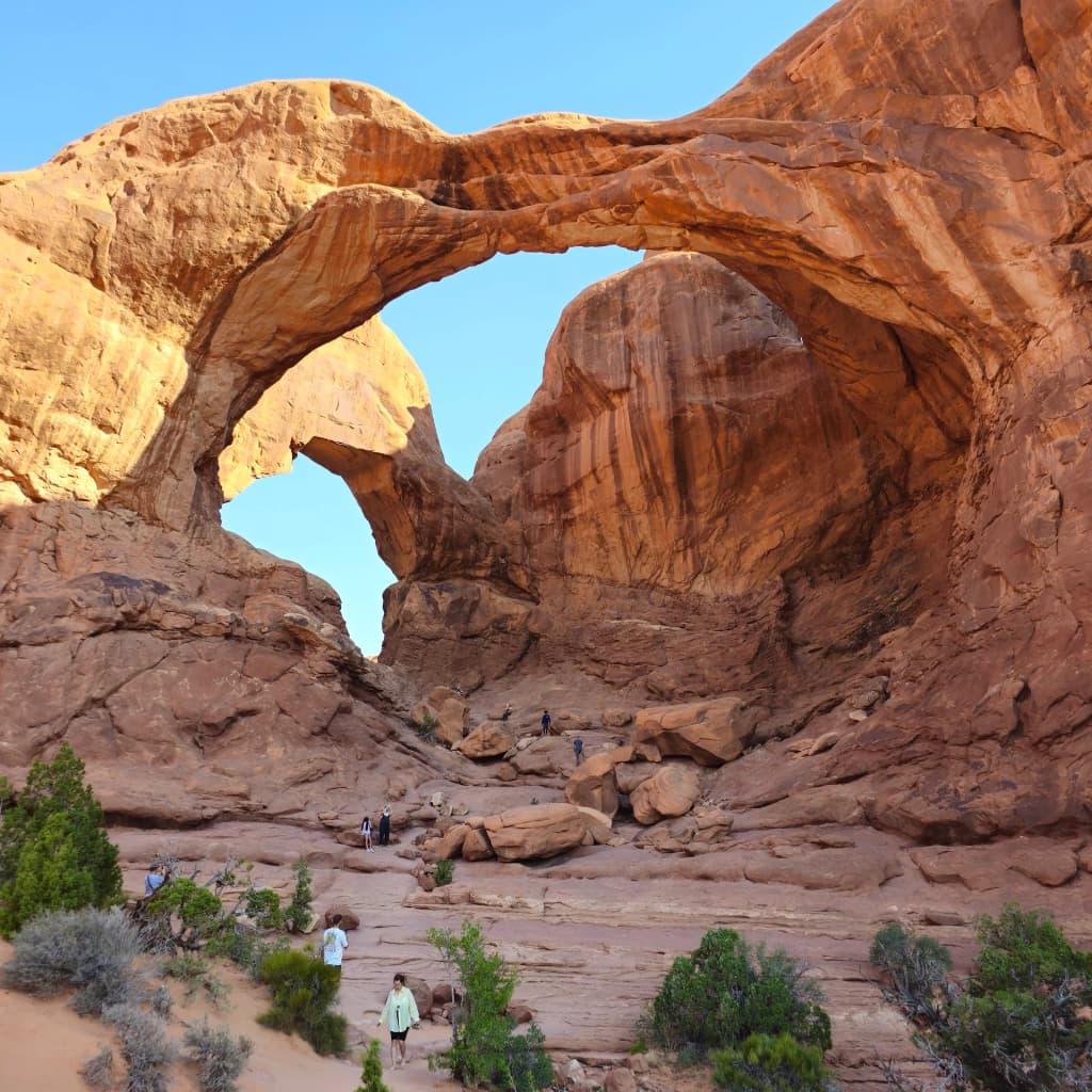 Fiery red arches at Arches National Park