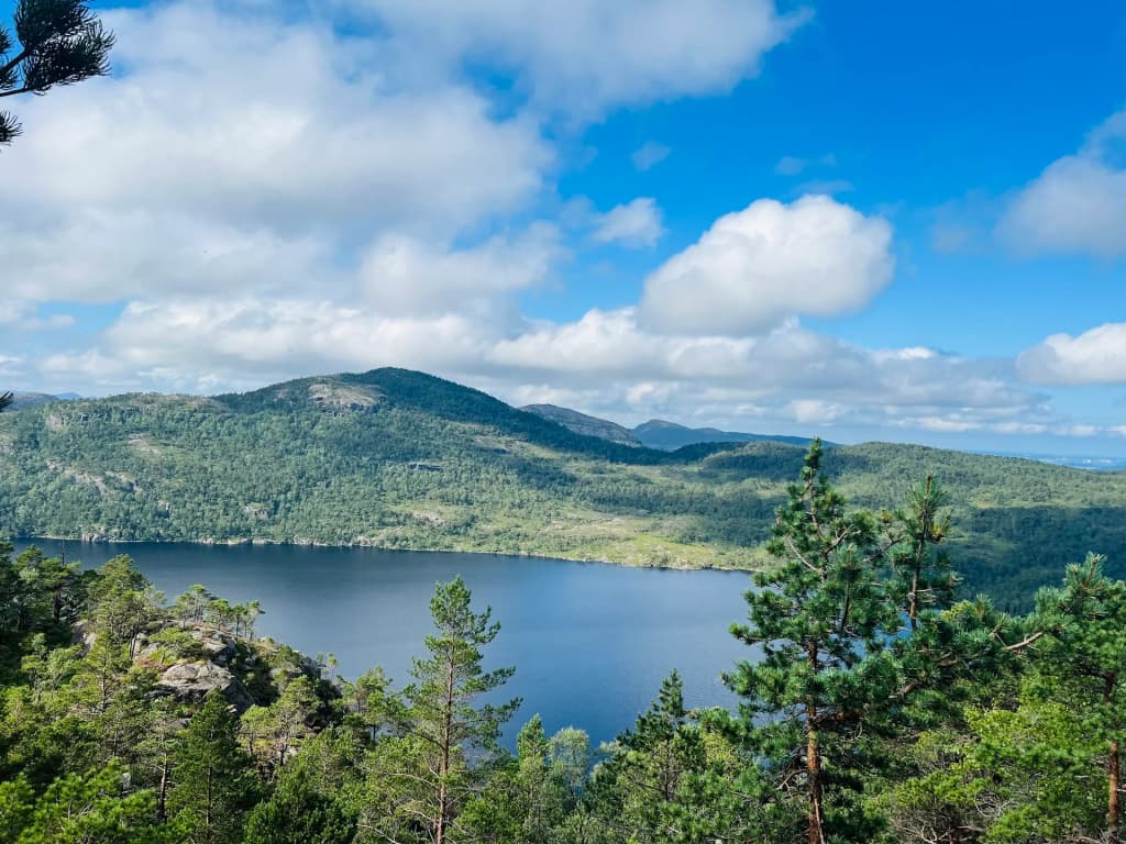 View from the top of Preikestolen, Norway